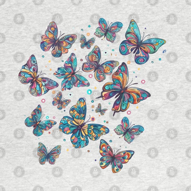 Flurry of Butterflies by Organicgal Graphics